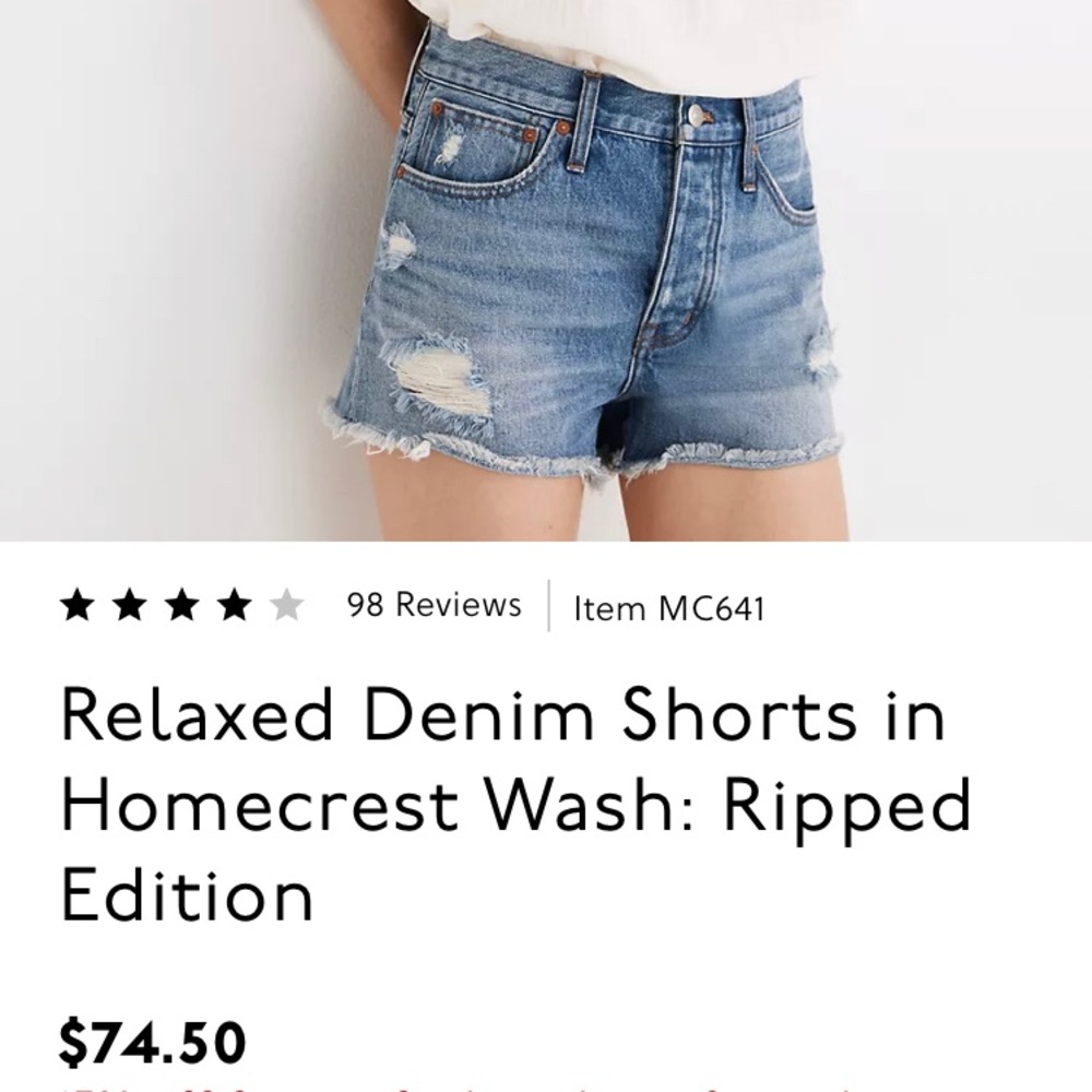 Madewell denim shorts